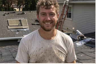 Tradesperson smiling at a residential jobsite